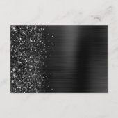 Black Brushed Metal Wedding Details  Informatiekaartje (Achterkant)