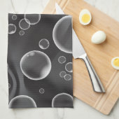 Black Bubbles Kitchen Towel Home Decor Theedoek (Quarter Fold)