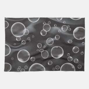 Black Bubbles Kitchen Towel Home Decor Theedoek