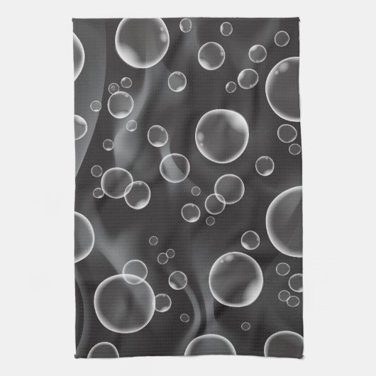Black Bubbles Kitchen Towel Home Decor Theedoek (Verticaal)