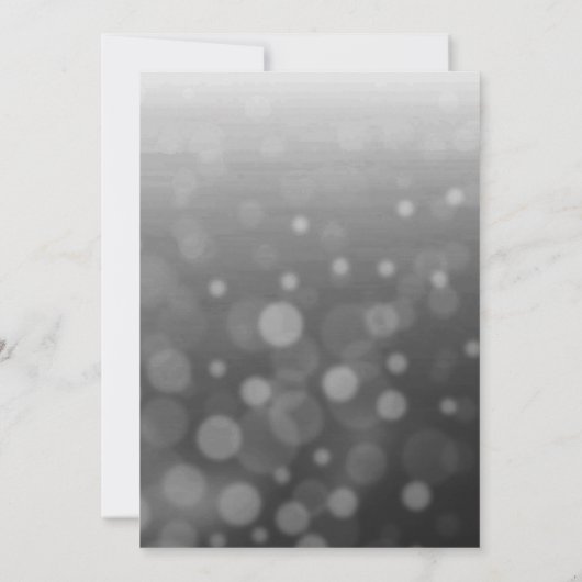 Black Bubbles Starfish Beach Wedding Invitting Kaart (Achterkant)