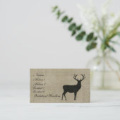 Black Buck Silhouette Visitekaartje/Labels Visitekaartje (Staand voorkant)