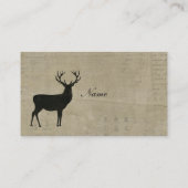 Black Buck Silhouette Visitekaartje/Labels Visitekaartje (Achterkant)