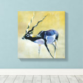 Black Buck Velavadar 1997 Canvas Afdruk (Insitu (Houten vloer))