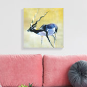 Black Buck Velavadar 1997 Canvas Afdruk (Insitu (Woonkamer))