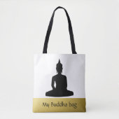 Black Buddha Gold gepersonaliseerd Tote Bag (Voorkant)