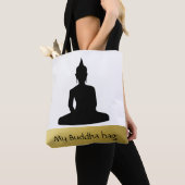 Black Buddha Gold gepersonaliseerd Tote Bag (Dichtbij)