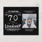 Black Budget 70th Birthday Invitation Flyer (Voorkant)