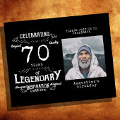 Black Budget 70th Birthday Invitation Flyer