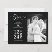 Black Budget Nice Modern Romantic Wedding Photo (Voorkant)