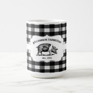 Black Buffalo Boerderij Pig Coffee Mok