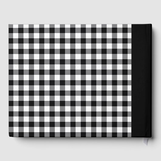 Black Buffalo Check Plaid Welkom in onze hut Gastenboek (Achterkant)