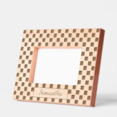 Black Buffalo Plaid Aangepaste Foto Gegraveerde Lijstjes (Links)