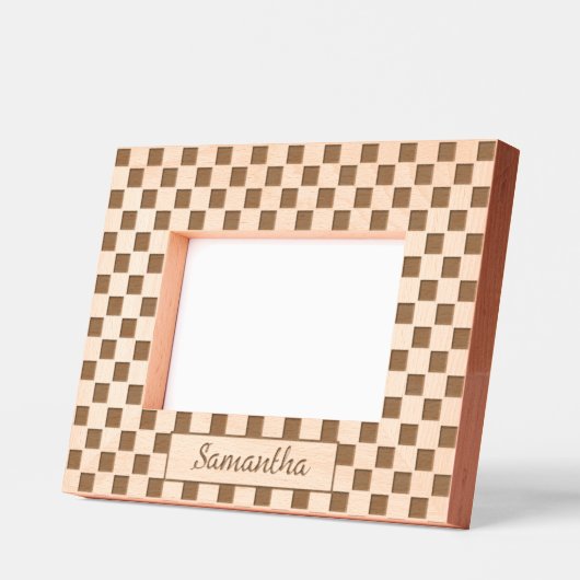 Black Buffalo Plaid Aangepaste Foto Gegraveerde Lijstjes (Links)