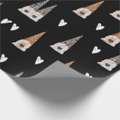Black Buffalo Plaid kerstkabouter Cadeaupapier (Hoek)