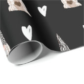 Black Buffalo Plaid kerstkabouter Cadeaupapier (Rol Hoek)