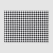 Black Buffalo Plaid Minimal Simple Check Tissuepapier (Voorkant)