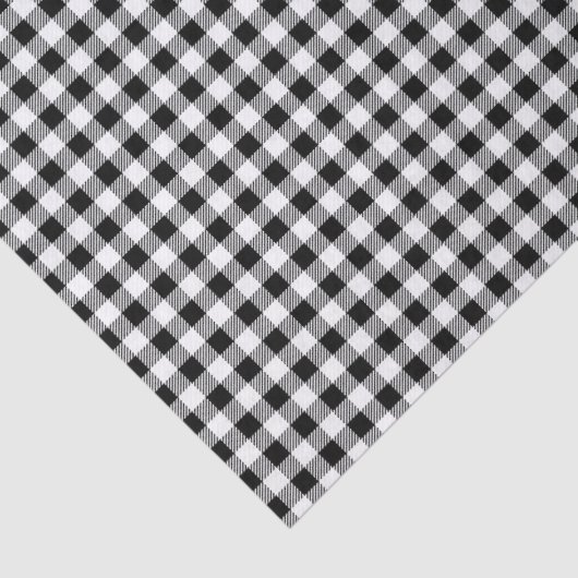 Black Buffalo Plaid Minimal Simple Check Tissuepapier (Detail)
