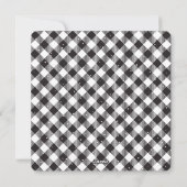 Black Buffalo Plaid Snow Classic Elegant Feestdagenkaart (Achterkant)
