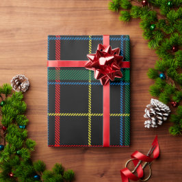 Black Buffalo Plaid Wrapping Paper Cadeaupapier