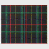 Black Buffalo Plaid Wrapping Paper Cadeaupapier (Vlak)
