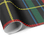 Black Buffalo Plaid Wrapping Paper Cadeaupapier (Rol Hoek)