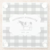 Black Buffalo Plays Boerderij Koe Glazen Onderzetter (Achterkant)