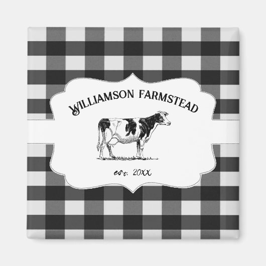 Black Buffalo Plays Boerderij Koe Magnet (Voorkant)