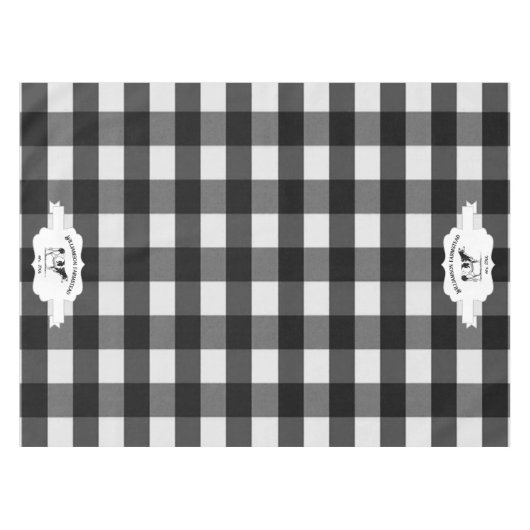 Black Buffalo Plays Boerderij Koe Tafelkleed (Voorkant (Horizontaal))