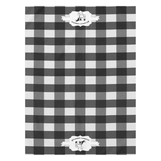 Black Buffalo Plays Boerderij Koe Tafelkleed (Voorkant)