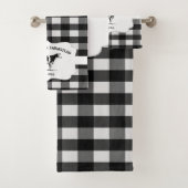 Black Buffalo Pond Boerderij Koe Bath Towel set Bad Handdoek (Insitu)