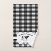 Black Buffalo Pond Boerderij Koe Bath Towel set Bad Handdoek (Handdoek)