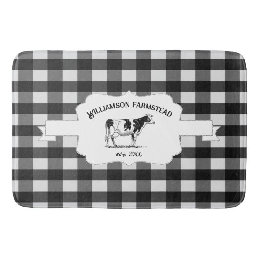 Black Buffalo Pset Boerderij Koe Bath Mat (Voorkant)