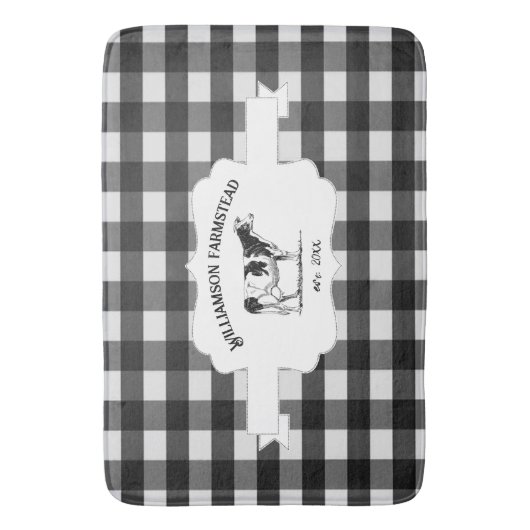 Black Buffalo Pset Boerderij Koe Bath Mat (Voorkant Verticaal)