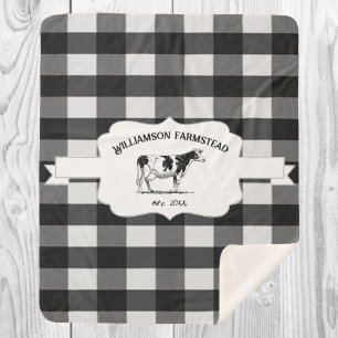 Black Buffalo Pset Boerderij Koe Sherpa Blanket Deken