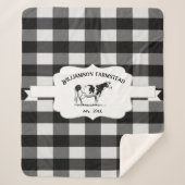 Black Buffalo Pset Boerderij Koe Sherpa Blanket Sherpa Deken (Voorkant)