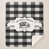 Black Buffalo Pset Boerderij Pig Sherpa Blanket Sherpa Deken (Voorkant)