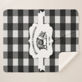 Black Buffalo Pset Boerderij Pig Sherpa Blanket Sherpa Deken (Voorkant (horizontaal))