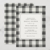 Black Buffalo Pset Bridal Shower-uitnodiging Kaart (Voorkant / Achterkant)