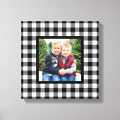 Black Buffalo Pset Farmhouse kerstfoto Canv Canvas Afdruk (Voorkant)