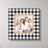 Black Buffalo Pset Farmhouse kerstfoto Canvas Afdruk (Voorkant)