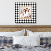 Black Buffalo Pset Farmhouse kerstfoto Canvas Afdruk (Insitu (Slaapkamer))