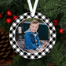 Black Buffalo Pset Holiday Foto gepersonaliseerd Ornament