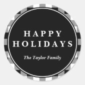 Black Buffalo Pset-kerstcadeau Ronde Sticker (Voorkant)