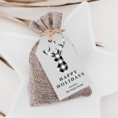 Black Buffalo Pset-kerstdeer Silhouette Cadeaulabel