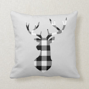 Black Buffalo Pset-kerstdeer Silhouette Kussen