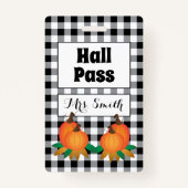 Black Buffalo Pset met Pumpkins Hall Pass Badge (Voorkant)