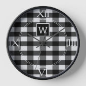 Black Buffalo Pset Monogram Clock (Voorkant)