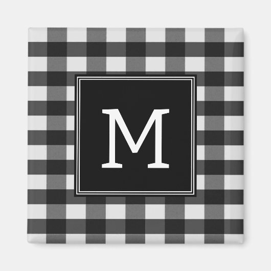 Black Buffalo Pset Monogram Magnet (Voorkant)