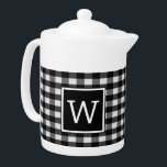 Black Buffalo Pset Monogram Teapot Theepot<br><div class="desc">Voeg uw initialen of andere tekst toe om deze eenvoudige en bijtende Buffalo Pset Monogram Teapot aan te passen. Deze trendy en chic theepot zou een perfect accent maken op je tafel of decor.</div>